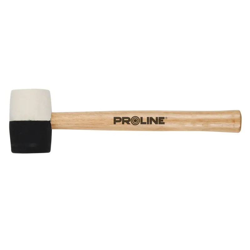 Ciocan Cauciuc Bicolor cu Maner Lemn 63MM / 780G