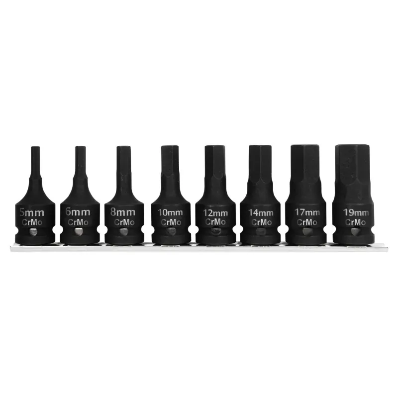 Set Tubulare Impact cu Varf Hexagonal 5-19MM - 8P.