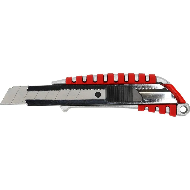 Cutter Aluminiu Cauciucat cu Buton Blocare - 18MM