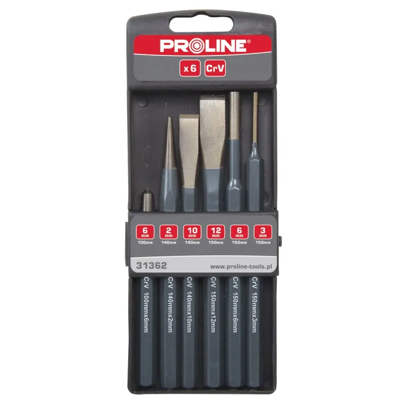 Set Dalti-Dornuri-Punctatoare CR-VA pentru Metal - 6P.