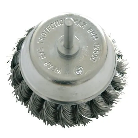 Perie Sarma Impletita Tip Cupa cu Tija 75MM