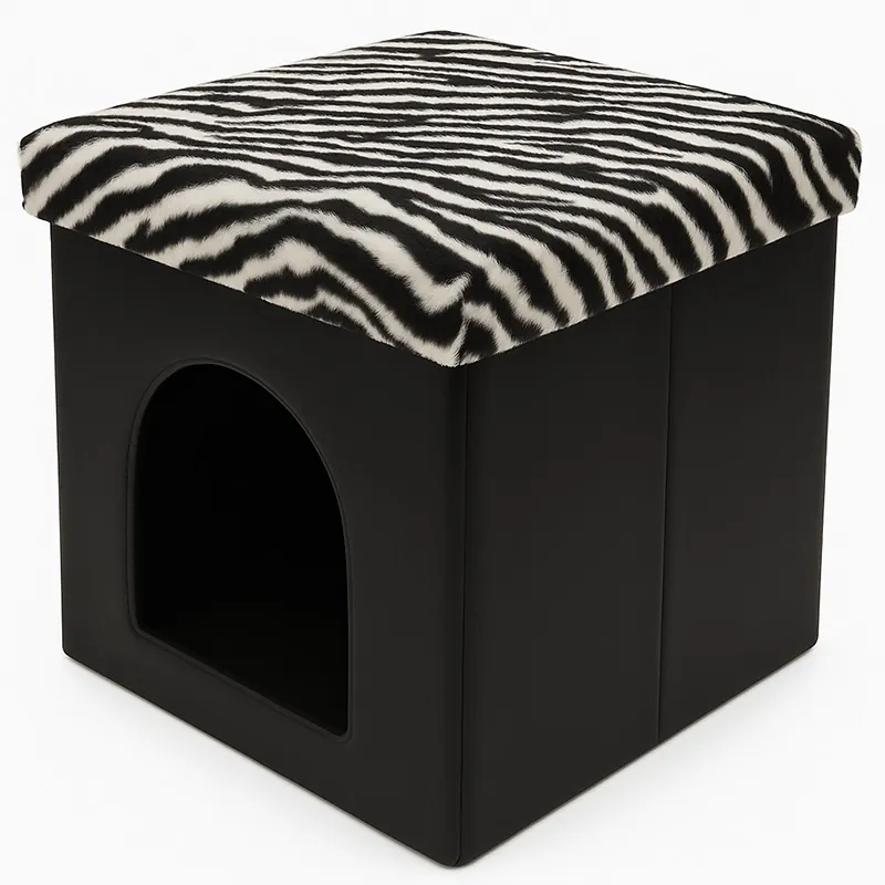Taburet Pliabil Culcus Animale - 38X38X38CM / Zebrat