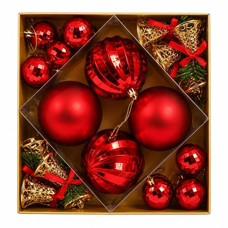 Set Ornamente de Craciun / Rosu - 32P.