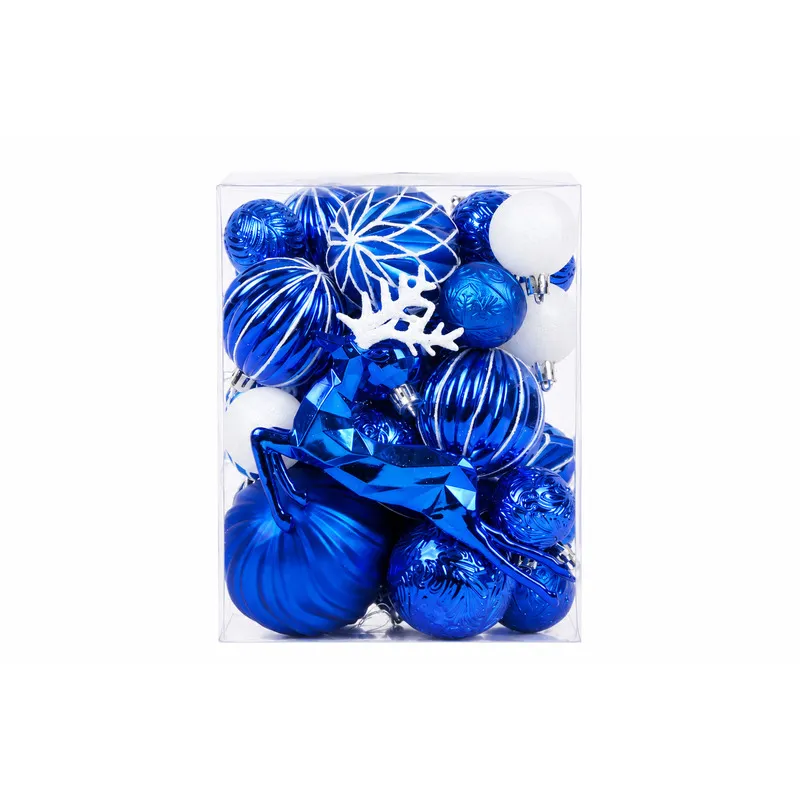Set Ornamente de Craciun / Albastru - 48P.