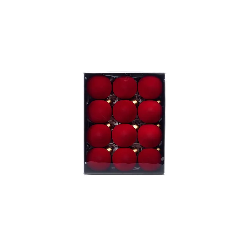 Set Ornamente Lux de Craciun / Visiniu - 12P.