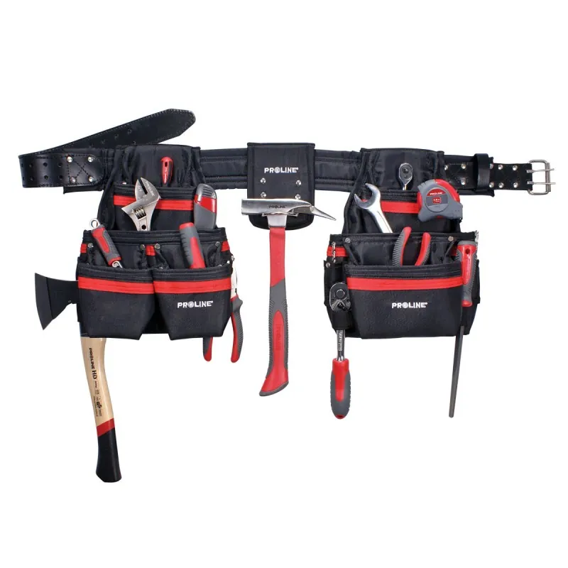 Centura Piele cu 21 Buzunare Poliester 80-115CM