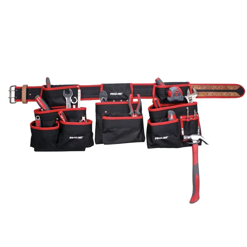 Centura Piele cu 16 Buzunare Poliester 75-113CM
