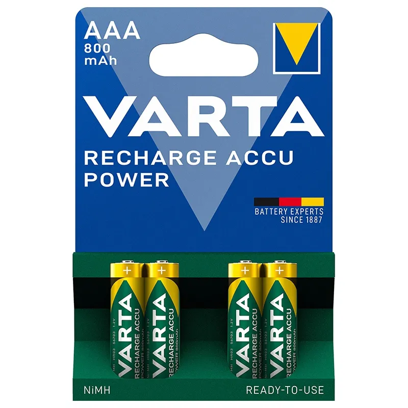 Varta Rech.Accu Power Aaa 800MAH Bli 4