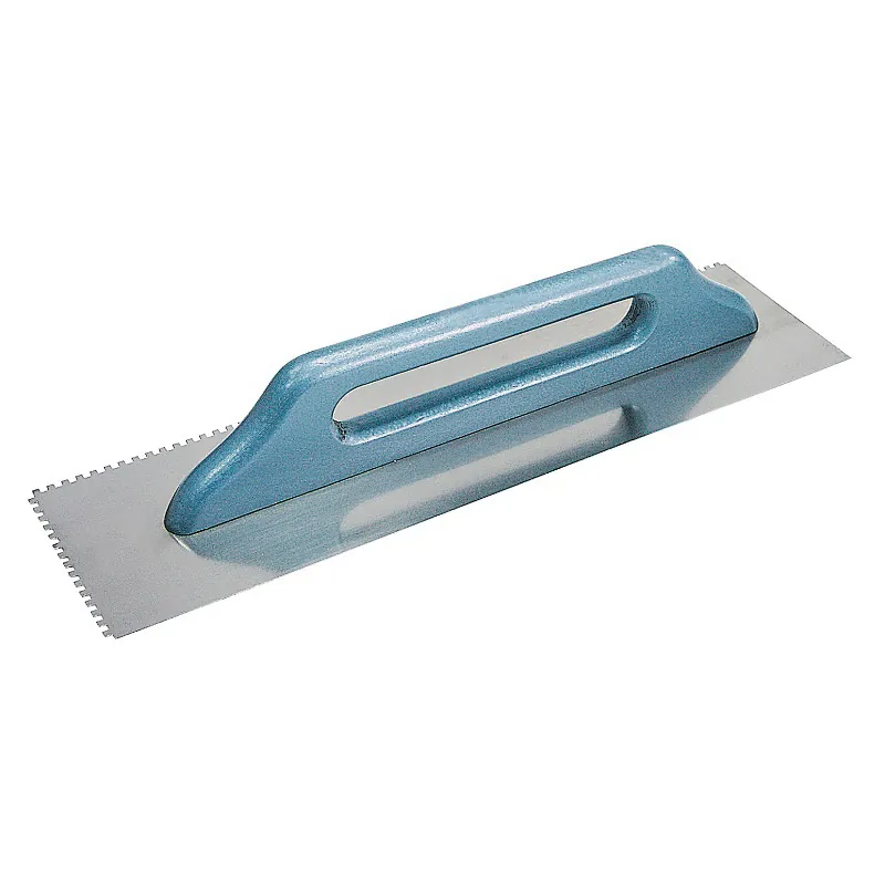 Gletuitor Inox Dintat cu Maner Lemn 480X130/10MM