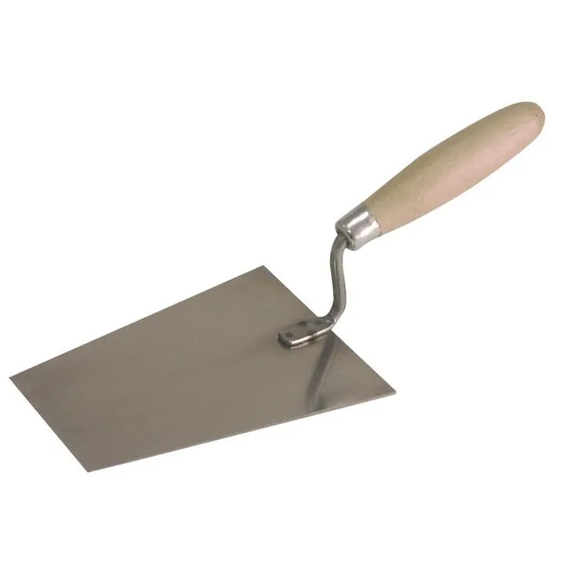 Mistrie Otel Trapezoidala cu Maner Lemn 200X165X75MM