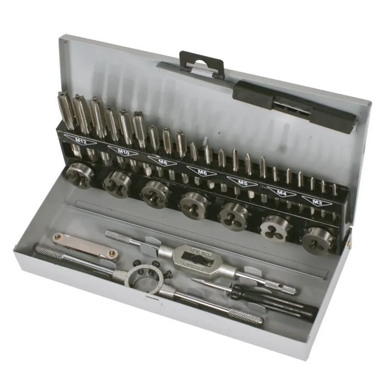 Trusa Tarozi si Filiere HSS cu Accesorii M3-M12 - 32P.