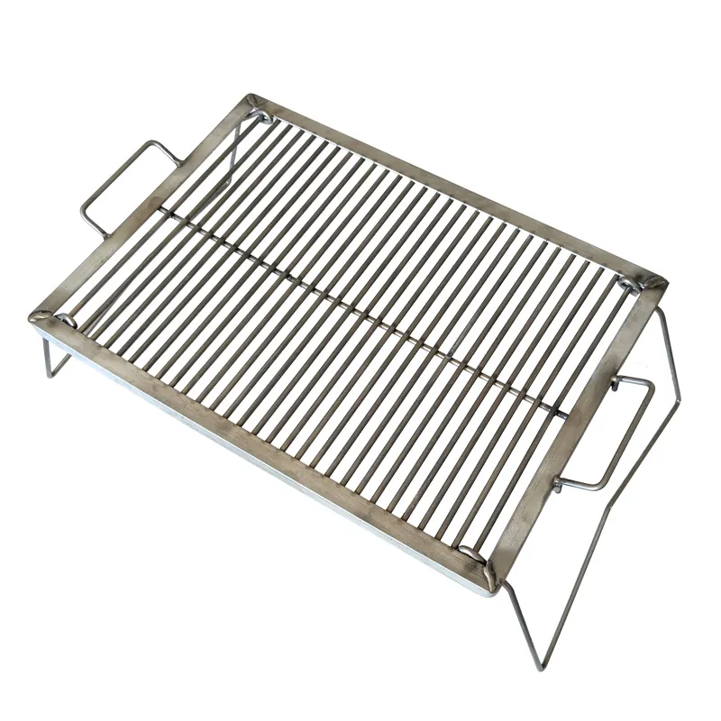Gratar Inox Tip Portabil cu Picioare si Rama 52X37CM