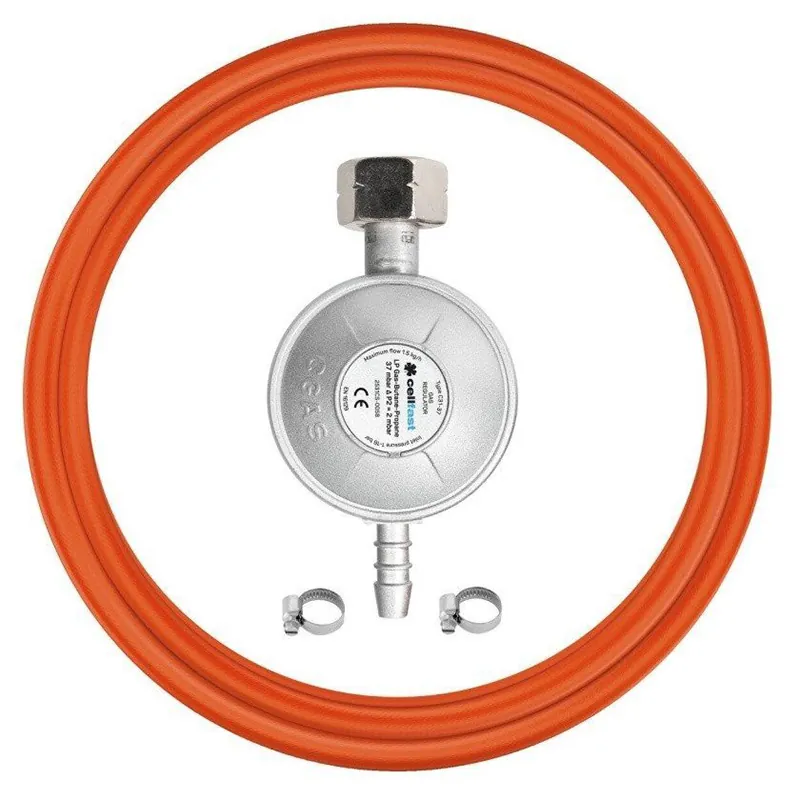 Set Reductor Gaz cu Furtun 2M si Coliere