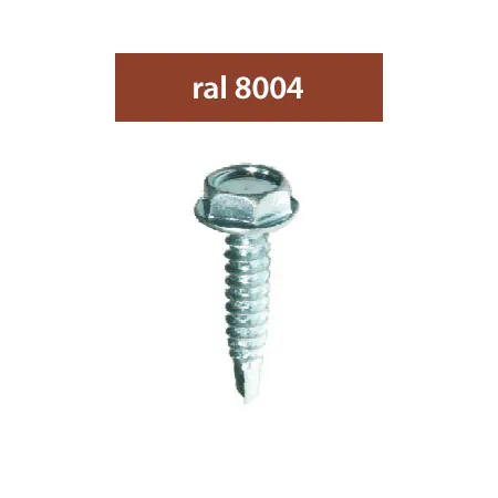 Suruburi Perforatoare RAL8004-Aramiu 4.8X28MM, 250/Set