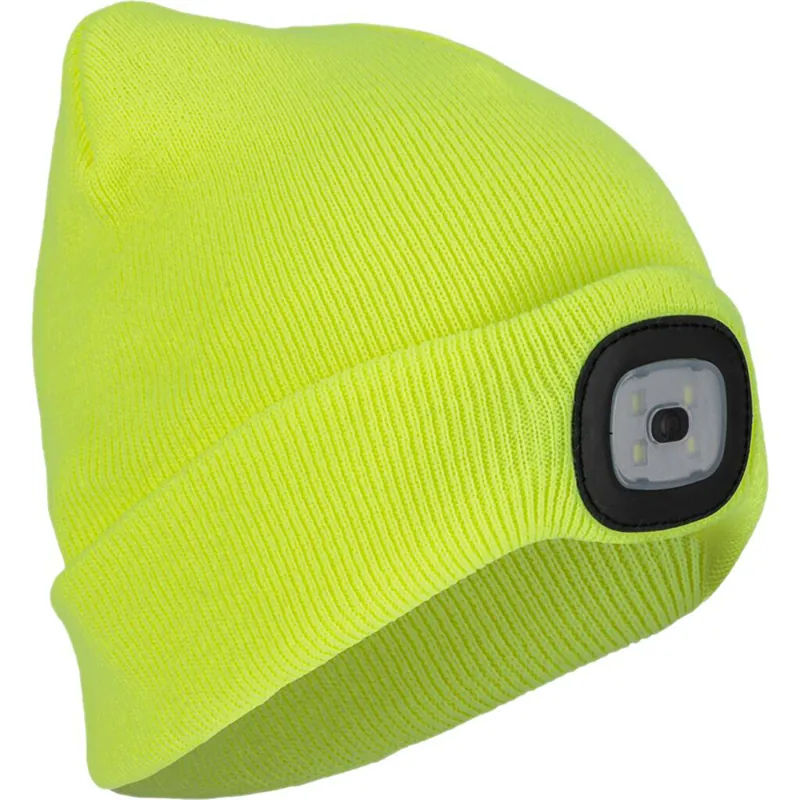 Caciula cu Iluminare (Detasabila) / 4 Leduri / Galben