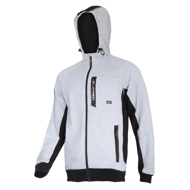 Jacheta Hanorac Premium cu Gluga si Fermoar / Gri - L