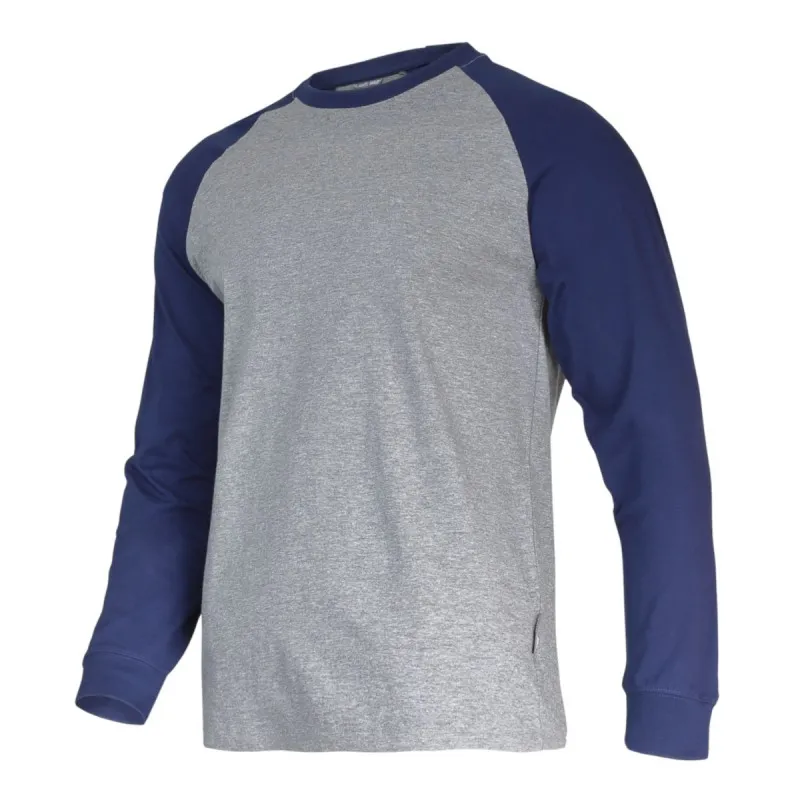 Tricou Bumbac cu Maneca Lunga / Gri-Albastru - 2XL