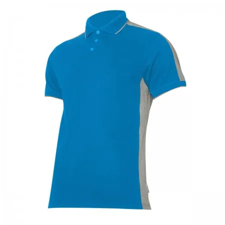 Tricou Bumbac Polo Multicolor / Turcoaz-Gri - XL