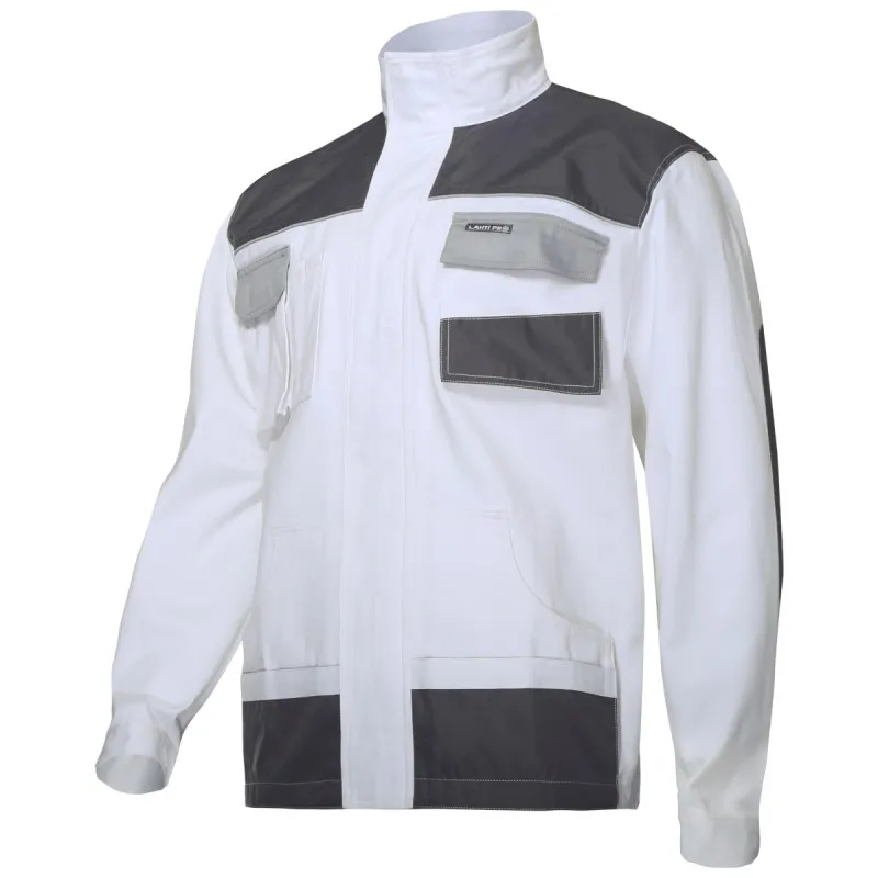 Jacheta Lucru Mediu-Groasa Bumbac / Alb - XL/56