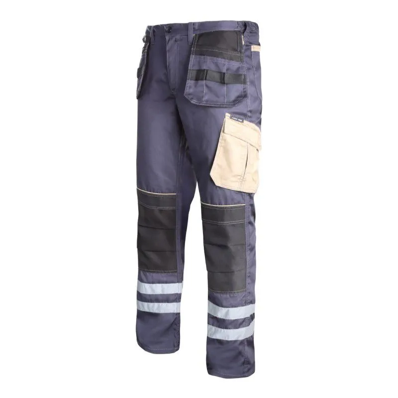 Pantalon Lucru Mediu-Gros cu Reflectorizant - L