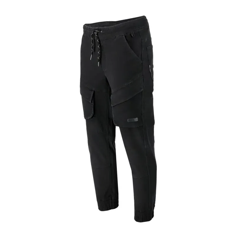 Pantalon Elastic cu Snur si Mansete / Negru - 2XL