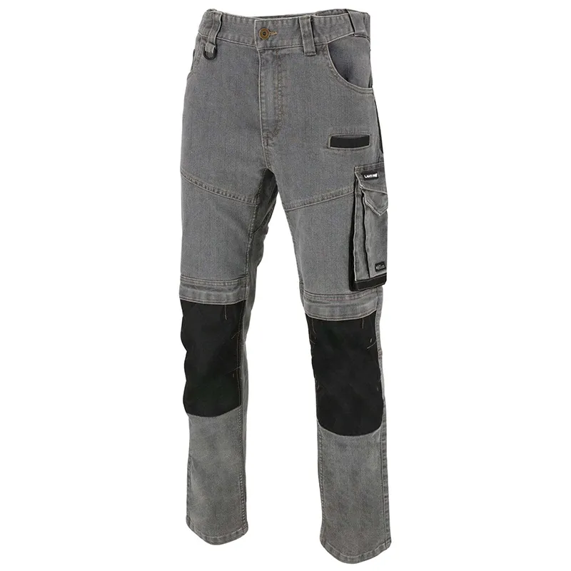 Pantalon Lucru Tip-Blugi Slim-Fit Elastic Gri - 2XL