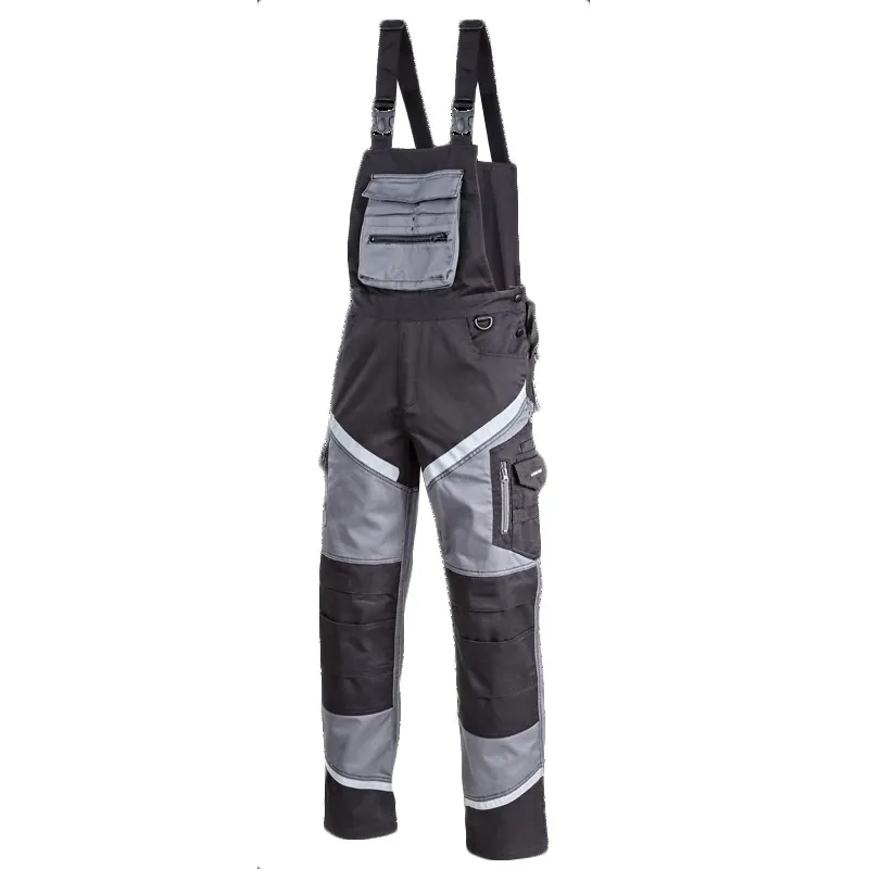 Salopeta Lucru Groasa Premium Negru-Gri - 2XL/H-188