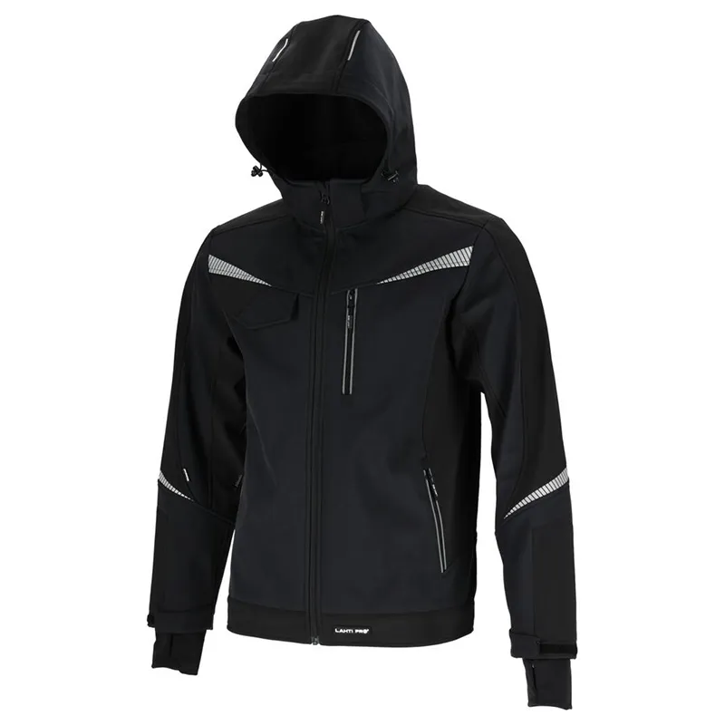 Jacheta Elastica cu Gluga / Negru - M