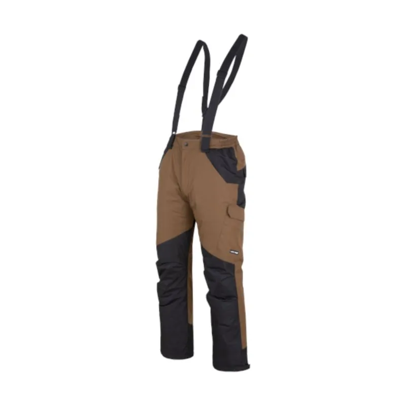 Pantalon Multifunctional cu Bretele / Maro - 2XL