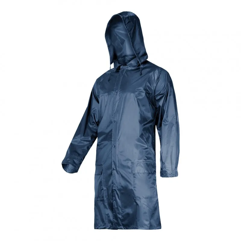 Pelerina Ploaie cu Nasturi si Fermoar / Albastru - 3XL
