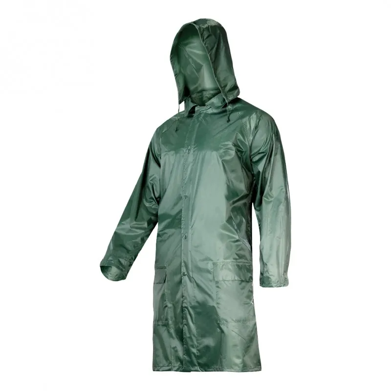 Pelerina Ploaie cu Nasturi si Fermoar / Verde - XL