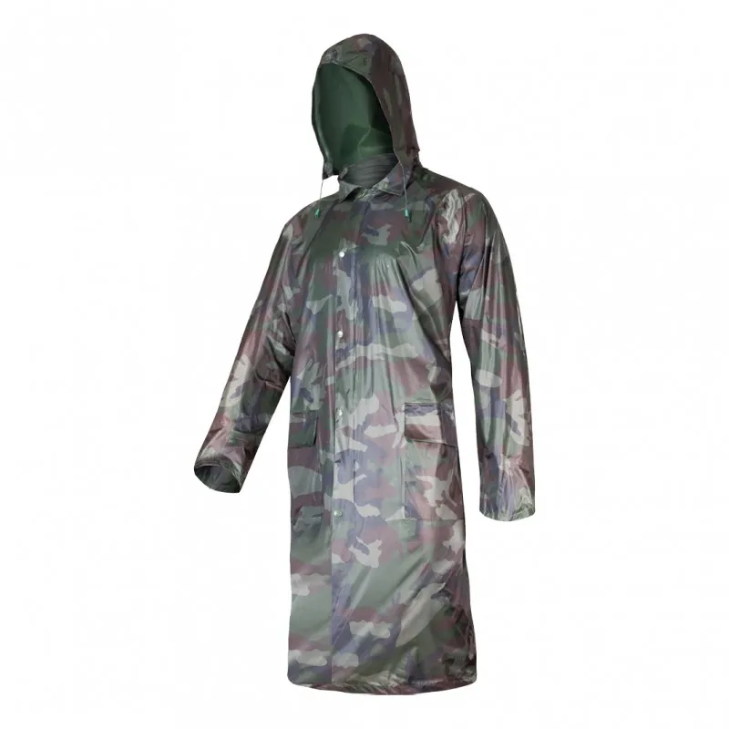 Pelerina Ploaie cu Nasturi si Fermoar / Camuflaj - S