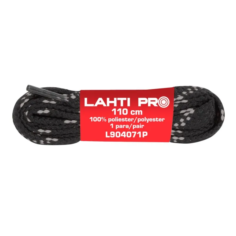 Siret Poliester Plat / Negru-Rosu - 110CM, 10/Set
