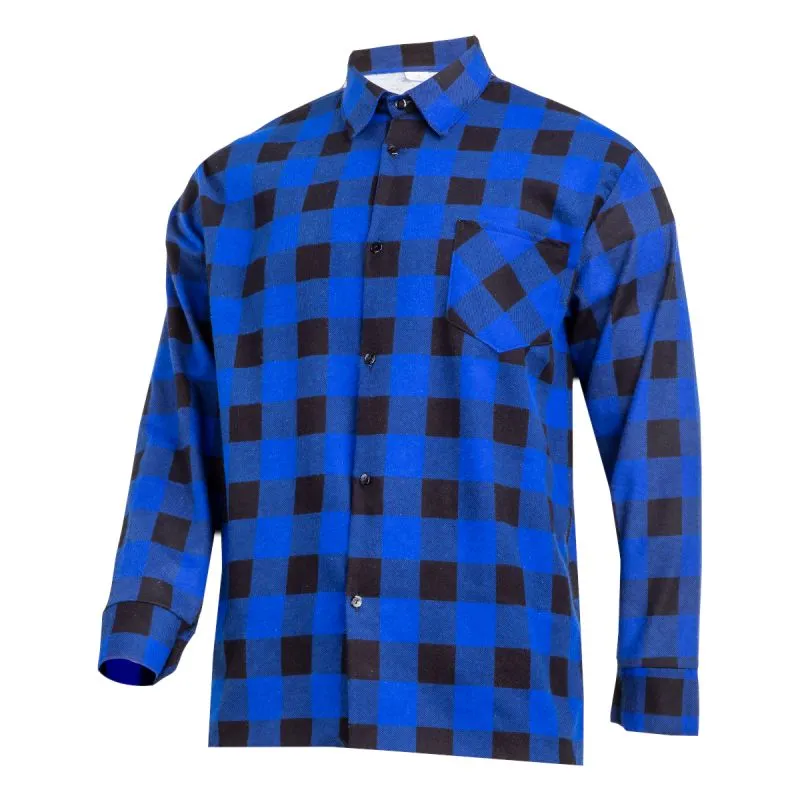 Camasa Flanel cu Carouri / Albastru - S/H-164