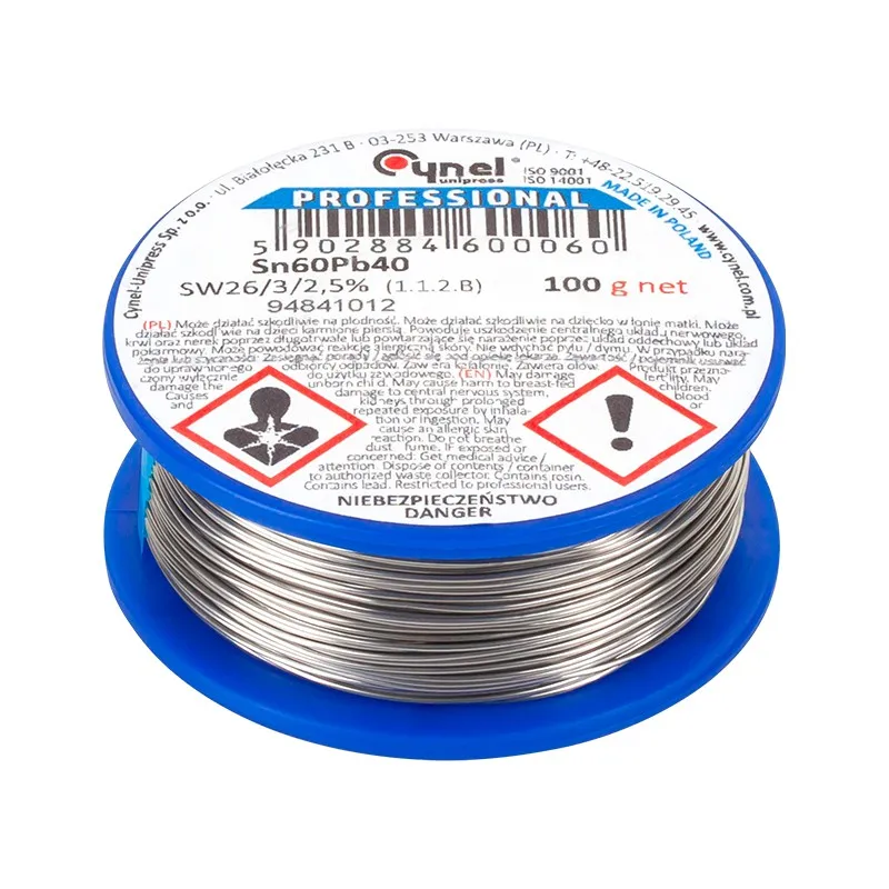 Rola Fludor SN60PB40 Cynel 3.0MM 100G