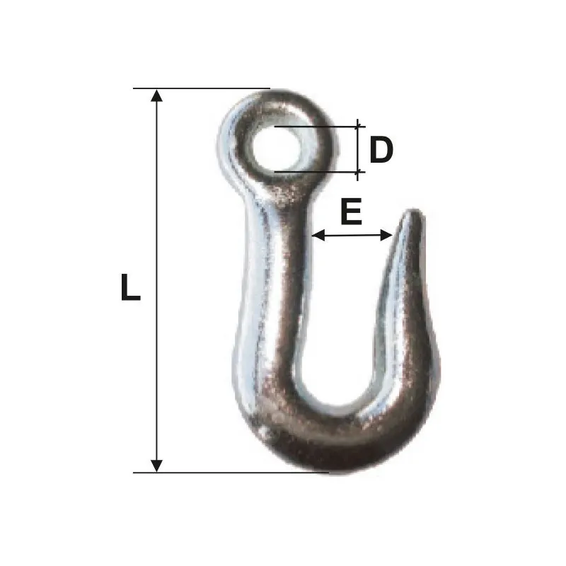 Carlig Zincat 6MM / 9MM/15MM
