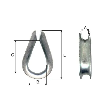 Rodanta Zincata 10MM / 24X38X57MM
