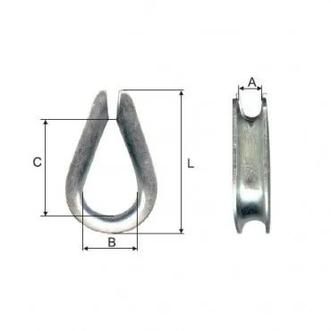 Rodanta Zincata 16MM / 36X58X83MM