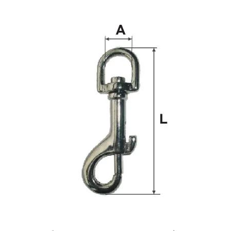 Carabina Breloc cu Arc si Inel Rotativ 14X76MM