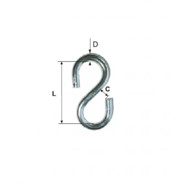 Carlig Zincat fara Inel 5MM / 5X38MM