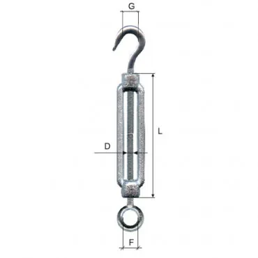 Intinzator Carlig - Inel Zincat 6MM / 8.5/10MMX110MM