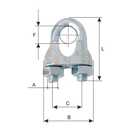 Brida Fixare Zincata 6MM / 13X23MM