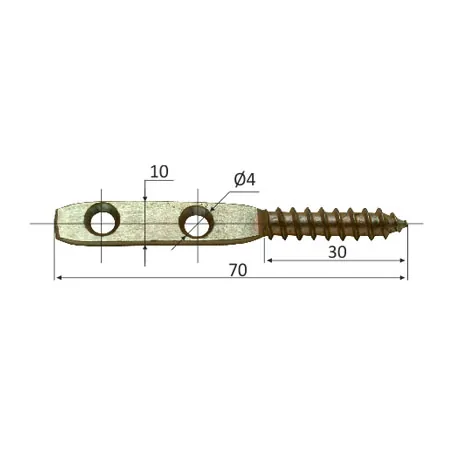 Suport Polita Plat cu Filet Lemn 30MM / 10X40MM