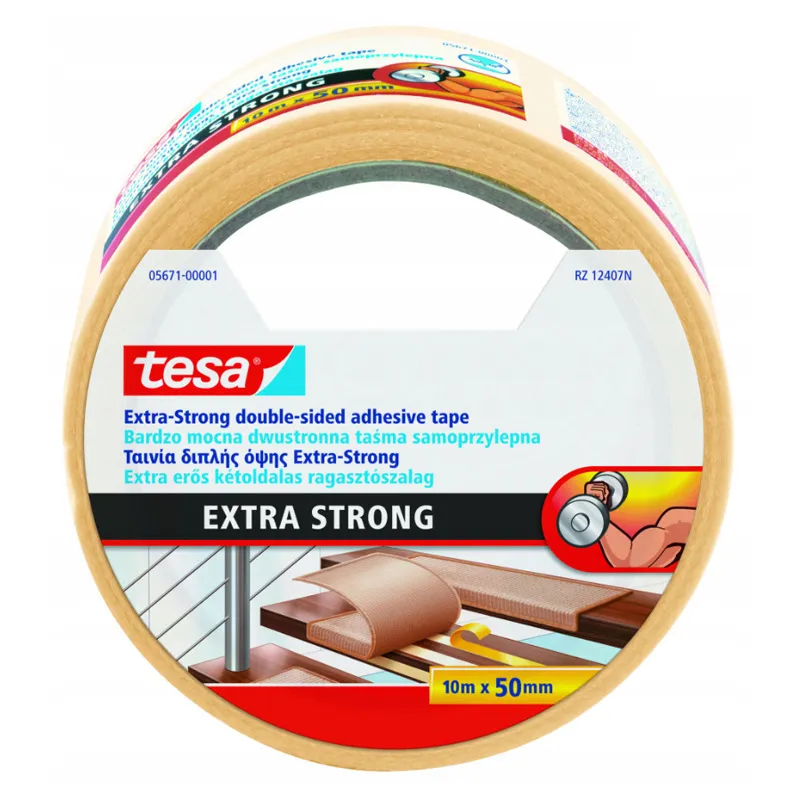 Banda Dubluad Extra Str 10M:50MM Transparent
