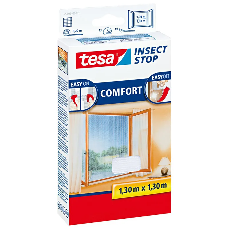 Plasa Insecte C Fereastra 1,3X1,3M Alb