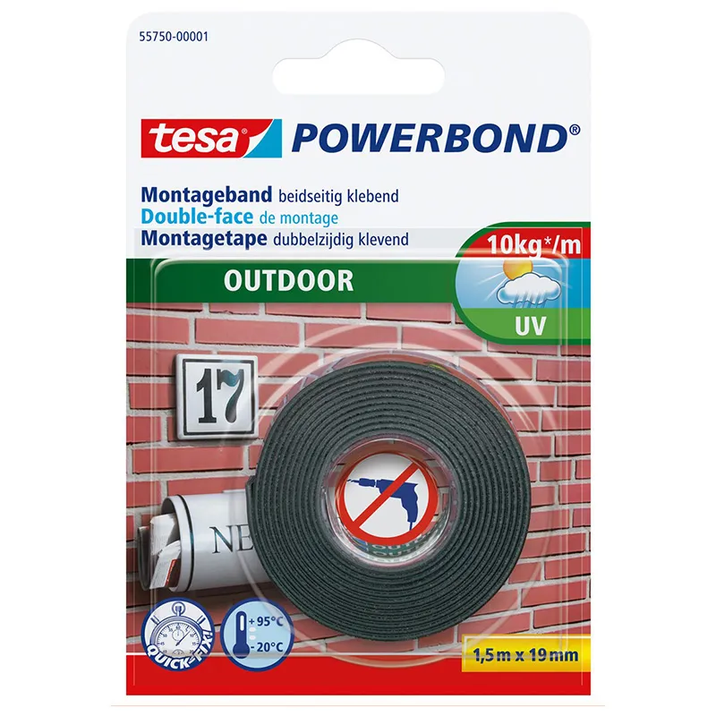 Banda Dubluad Powerbond Ext 1.5M:19MM Transp