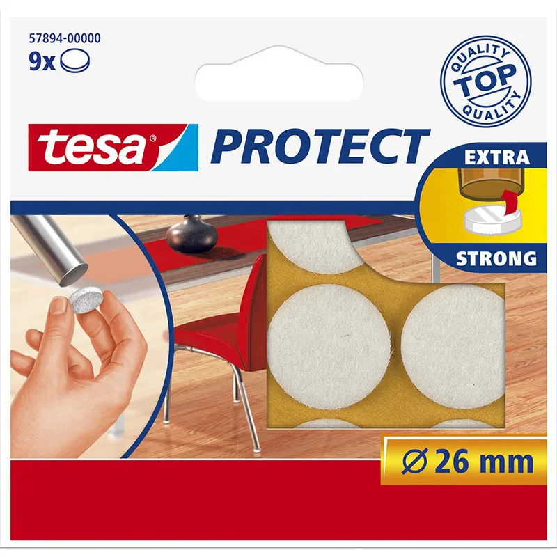 Protect Antizgaraieturi Rotund 26MM 9BUC Alb
