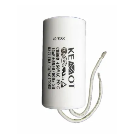 Condensator Motor cu Fir Conector - 15.00UF / 450V