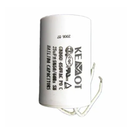 Condensator Motor cu Fir Conector - 25.00UF / 450V