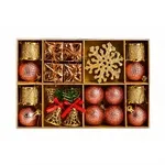 Set Ornamente de Craciun / Roz - 24P.